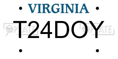 T24DOY Virginia License Plate
