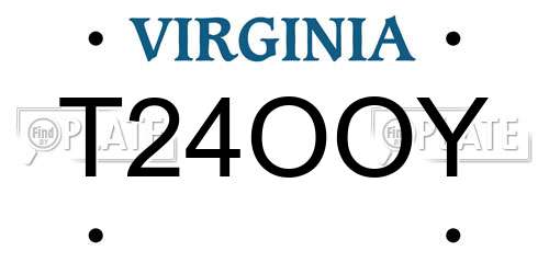 T24OOY Virginia License Plate