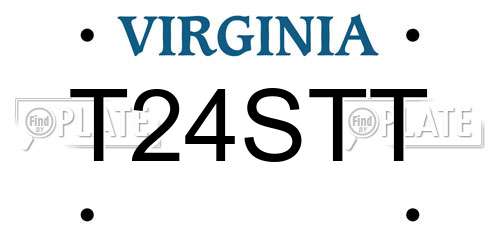 T24STT Virginia License Plate