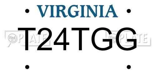 T24TGG Virginia License Plate