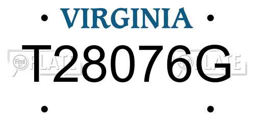 T28076G Virginia License Plate