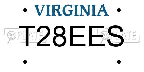T28EES Virginia License Plate