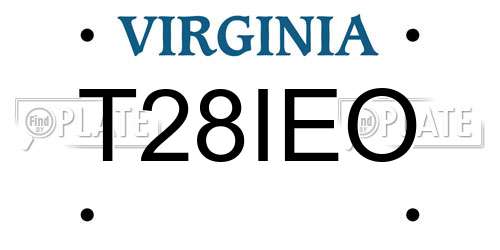 T28IEO Virginia License Plate
