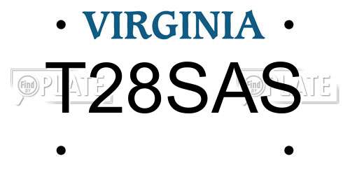 T28SAS Virginia License Plate