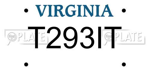 T293IT Virginia License Plate