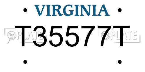 T35577T Virginia License Plate