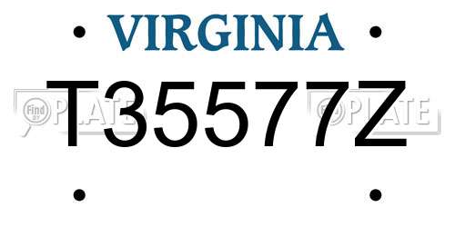 T35577Z Virginia License Plate