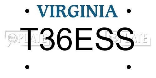 T36ESS Virginia License Plate