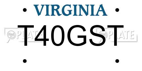 T40GST Virginia License Plate
