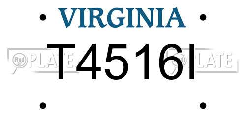 T4516I Virginia License Plate