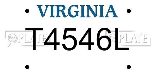 T4546L Virginia License Plate
