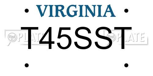 T45SST Virginia License Plate