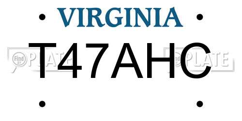 T47AHC Virginia License Plate