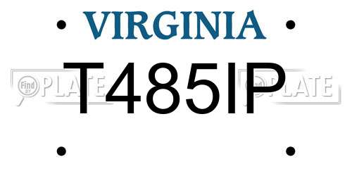 T485IP Virginia License Plate