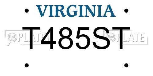 T485ST Virginia License Plate