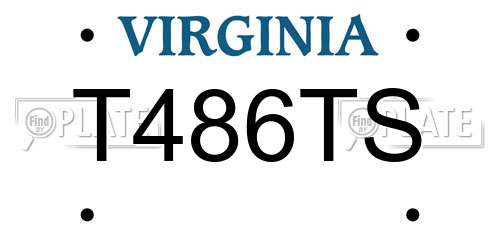 T486TS Virginia License Plate
