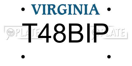 T48BIP Virginia License Plate
