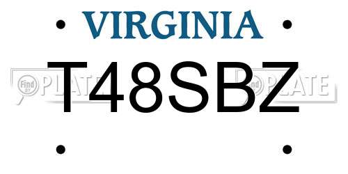 T48SBZ Virginia License Plate