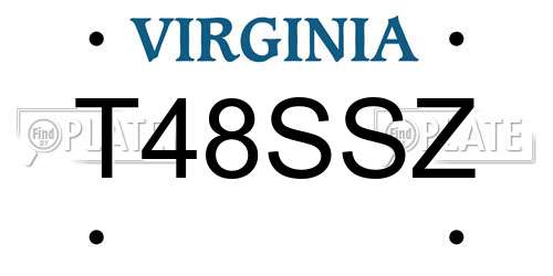 T48SSZ Virginia License Plate