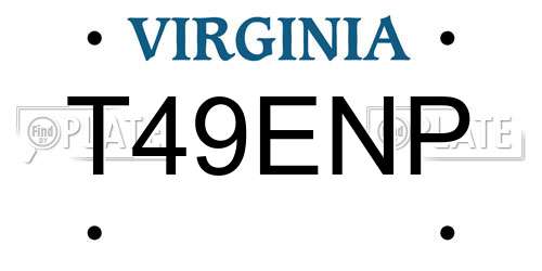 T49ENP Virginia License Plate