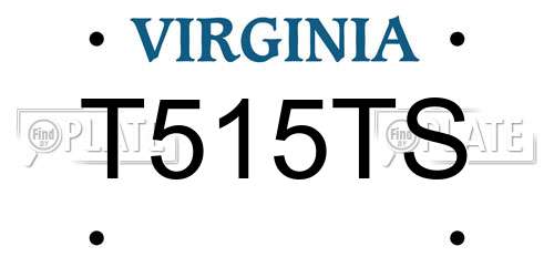 T515TS Virginia License Plate