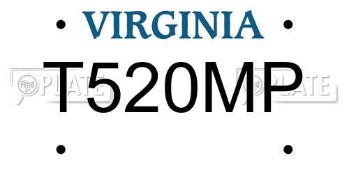 T520MP Virginia License Plate