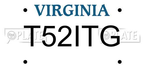 T52ITG Virginia License Plate