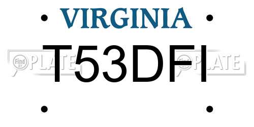 T53DFI Virginia License Plate