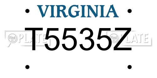 T5535Z Virginia License Plate
