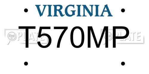 T570MP Virginia License Plate