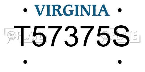 T57375S Virginia License Plate