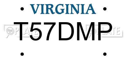 T57DMP Virginia License Plate