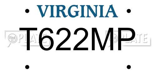 T622MP Virginia License Plate