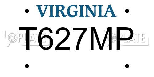 T627MP Virginia License Plate