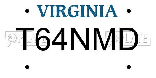 T64NMD Virginia License Plate