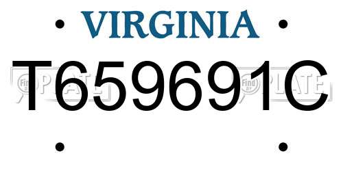 T659691C Virginia License Plate