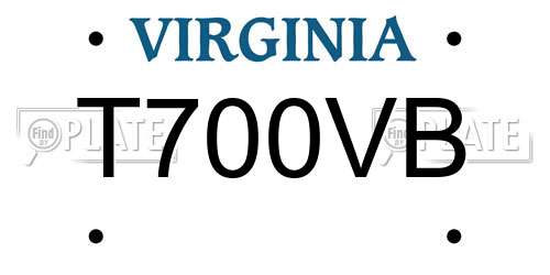 T700VB Virginia License Plate