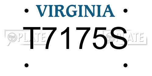 T7175S Virginia License Plate