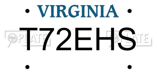 T72EHS Virginia License Plate