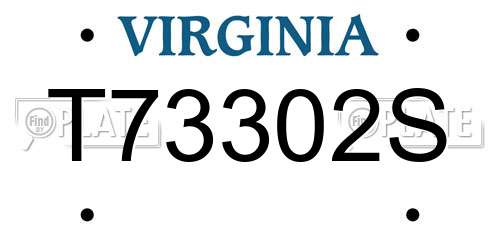 T73302S Virginia License Plate
