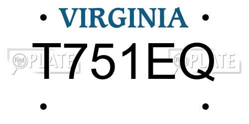 T751EQ Virginia License Plate