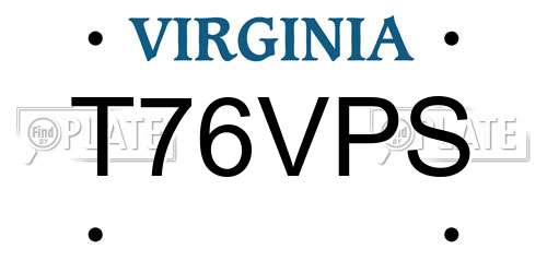 T76VPS Virginia License Plate