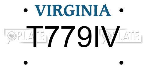 T779IV Virginia License Plate