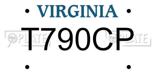 T790CP Virginia License Plate
