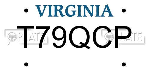 T79QCP Virginia License Plate