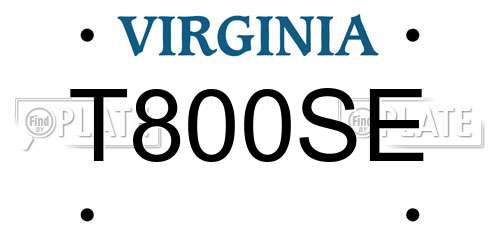 T800SE Virginia License Plate