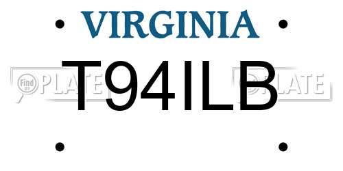 T94ILB Virginia License Plate