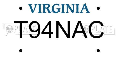 T94NAC Virginia License Plate