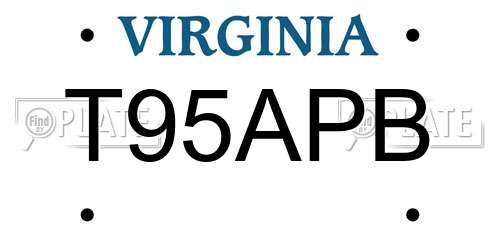 T95APB Virginia License Plate