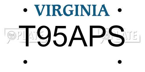 T95APS Virginia License Plate